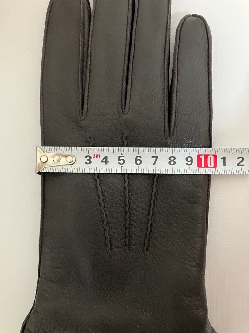 極美品【MEROLA】本革レザーグローブ／内側カシミヤ100％