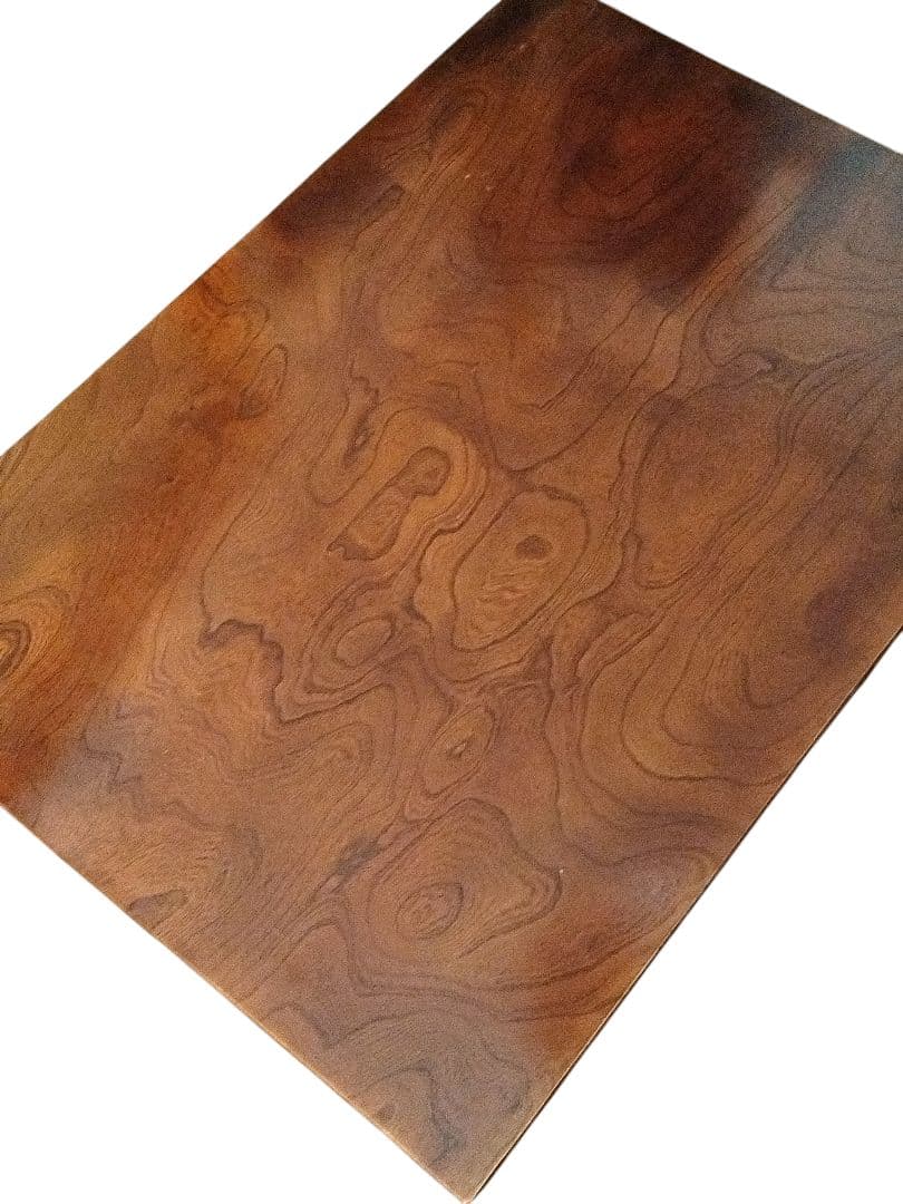 昭和レトロ 折りたたみ式座卓 天然木化粧合板