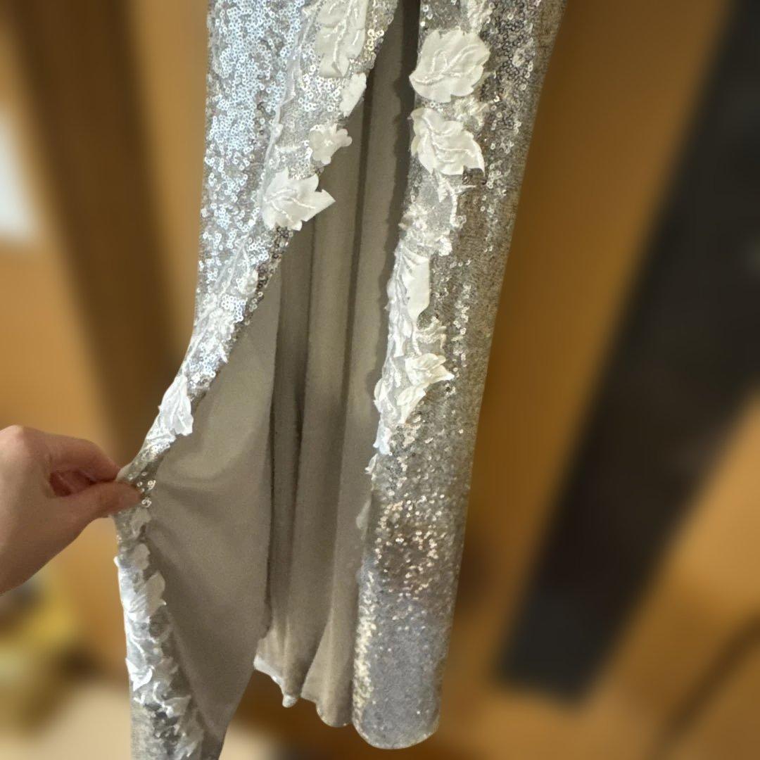 JEAN MACLEAN シルバーマーメイドドレス　スパンコール