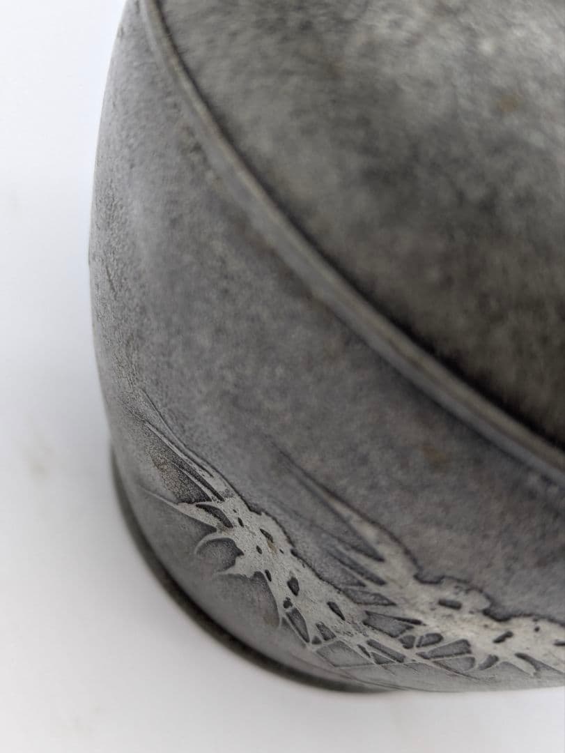 古錫 茶筒 竹林 骨董品 銘有 茶壺 茶入 時代物 亦膳堂造?