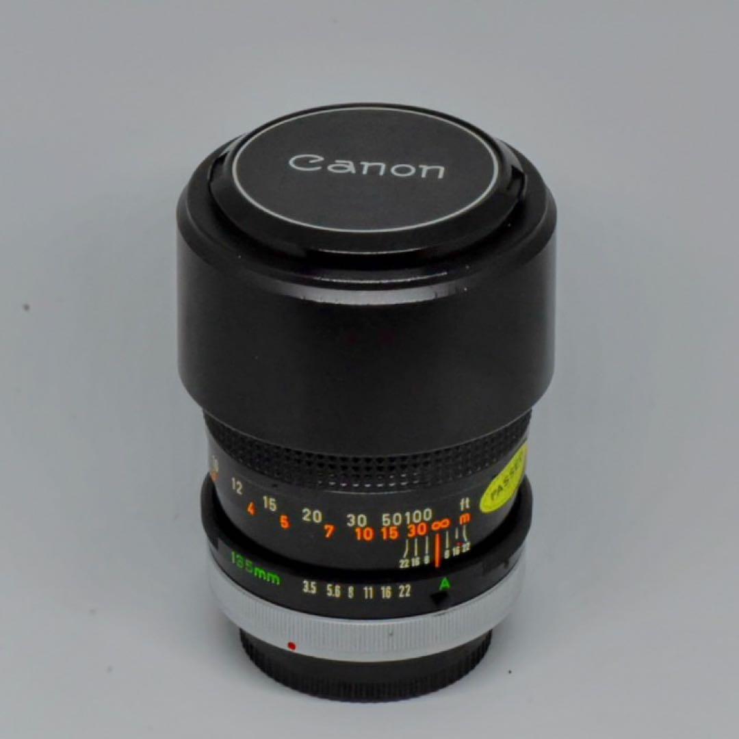【AE動作確認済】キヤノンA-1、35-70mmズーム、135mm望遠、電池付き
