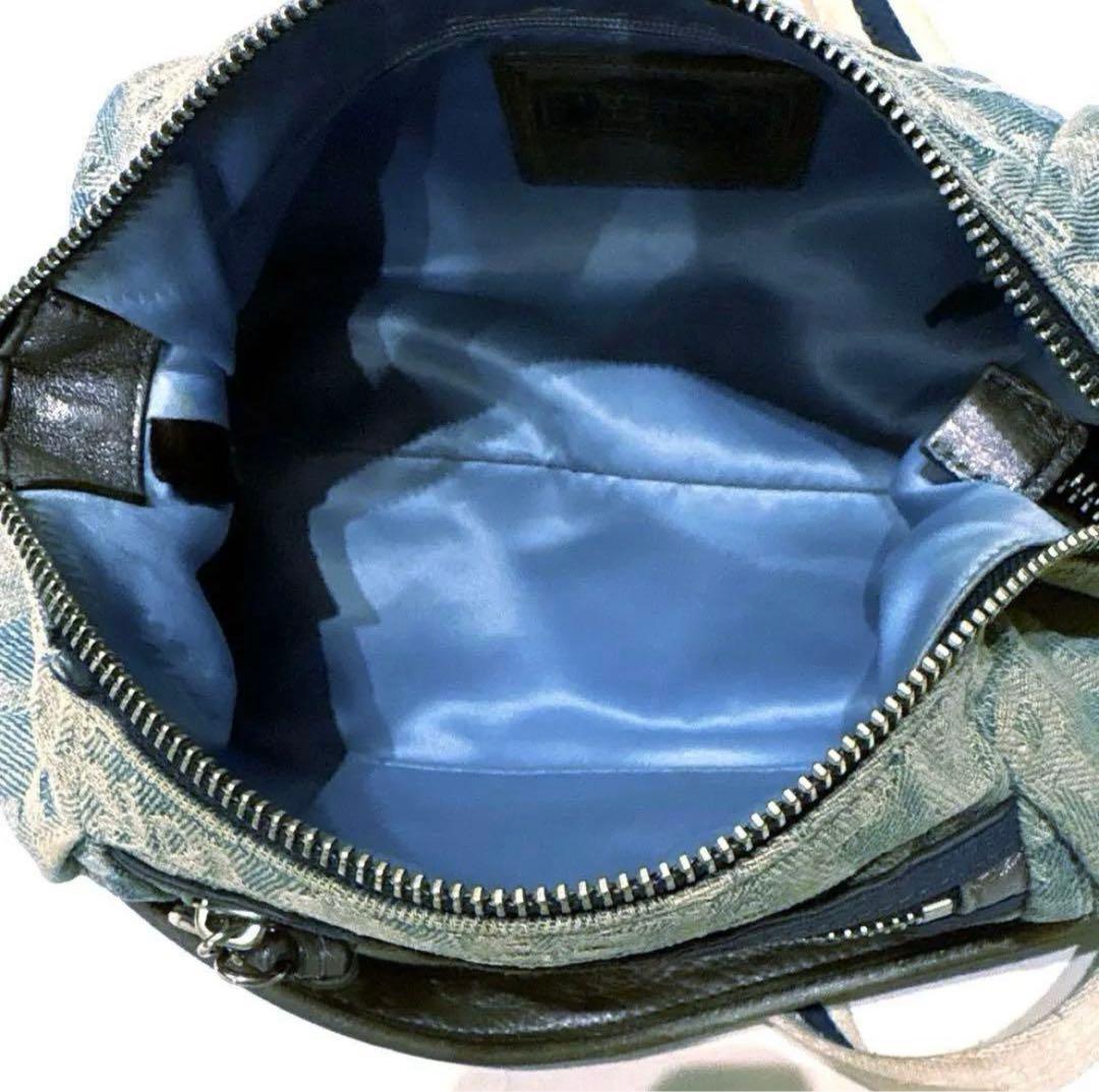 COACH コーチ ポピー デニム ワンショルダー ポーチ 肩掛け 2WAY