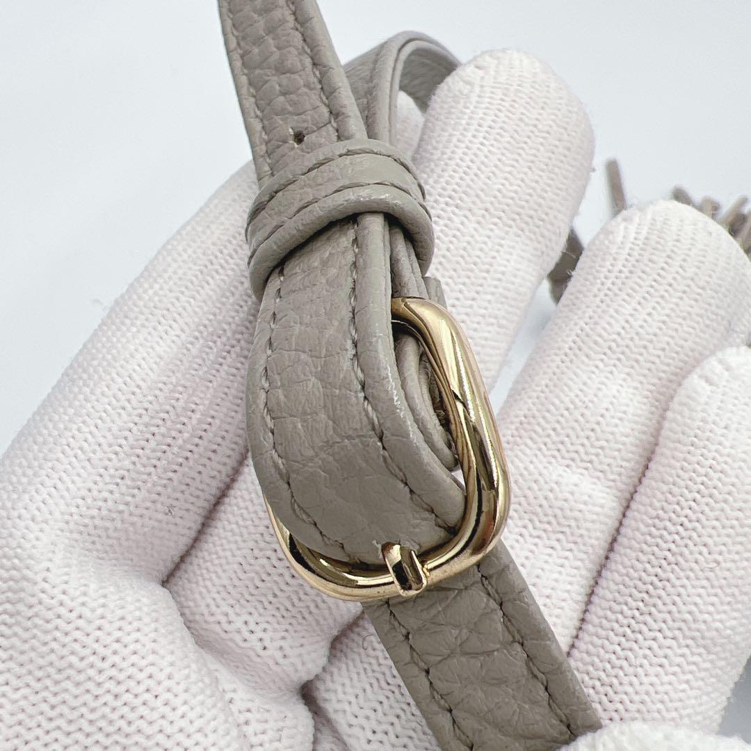 美品✨ATAO オフィスブーブー ショルダー ウォレット グレージュ