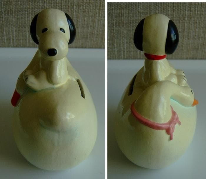 PEANUTS・スヌーピー・スワンバンク・白鳥・貯金箱・PM製・ヴィンテージ