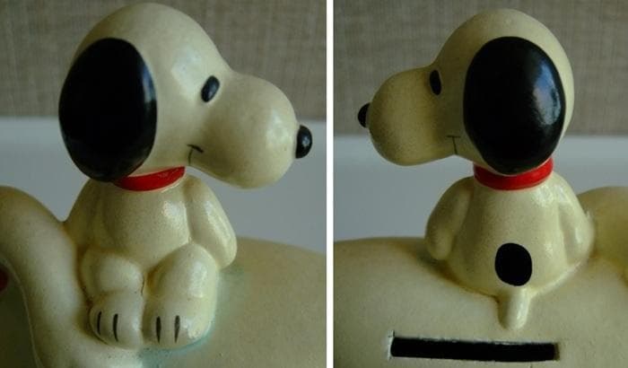 PEANUTS・スヌーピー・スワンバンク・白鳥・貯金箱・PM製・ヴィンテージ
