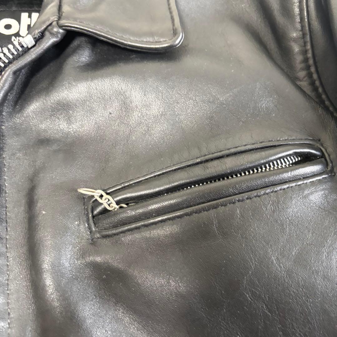 美品✨schott 642 レザージャケット　シングルライダース　牛革　40 黒