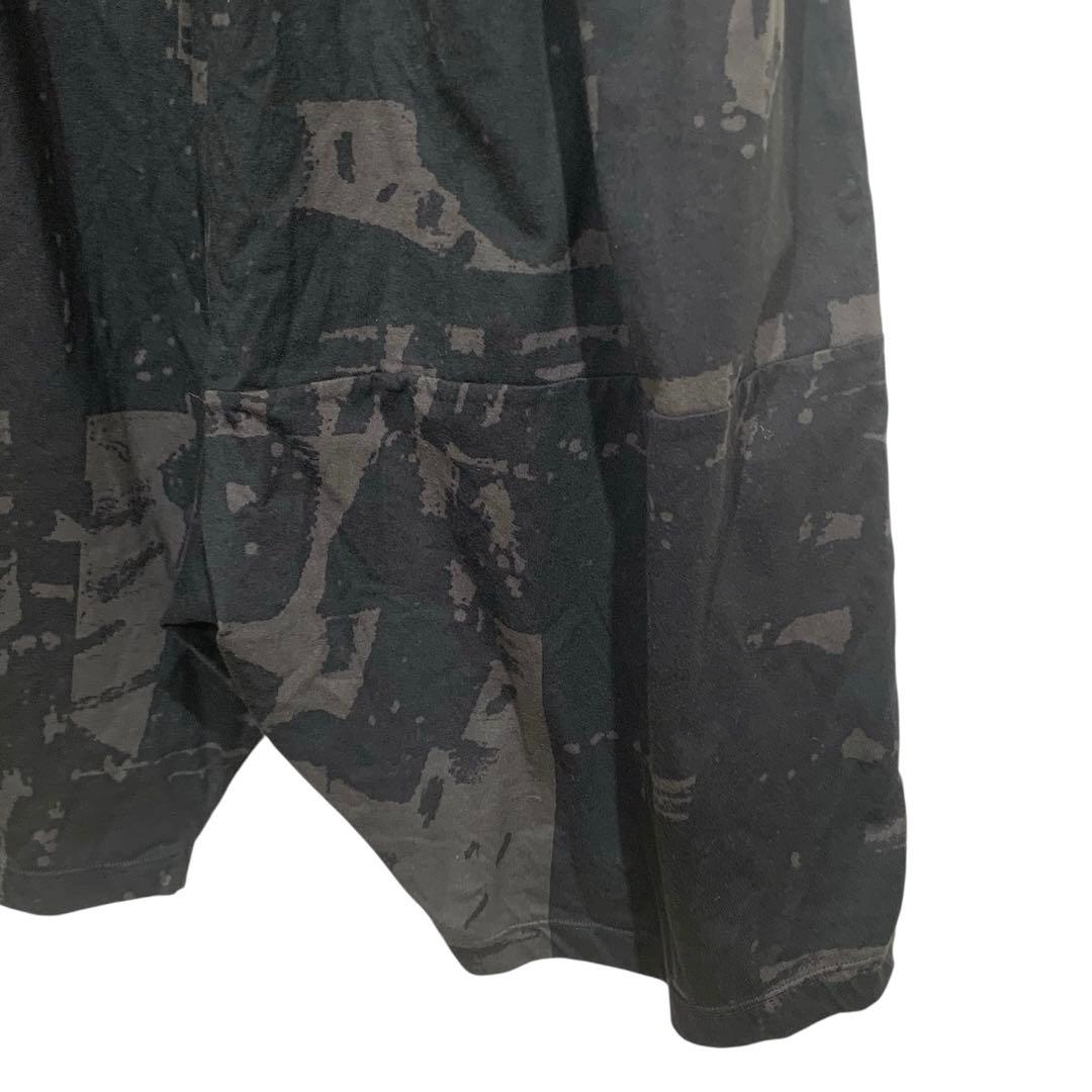 萌　MOYURU やわらかい綿　七分丈サルエルパンツ　ワイド　総柄　サイズM〜L