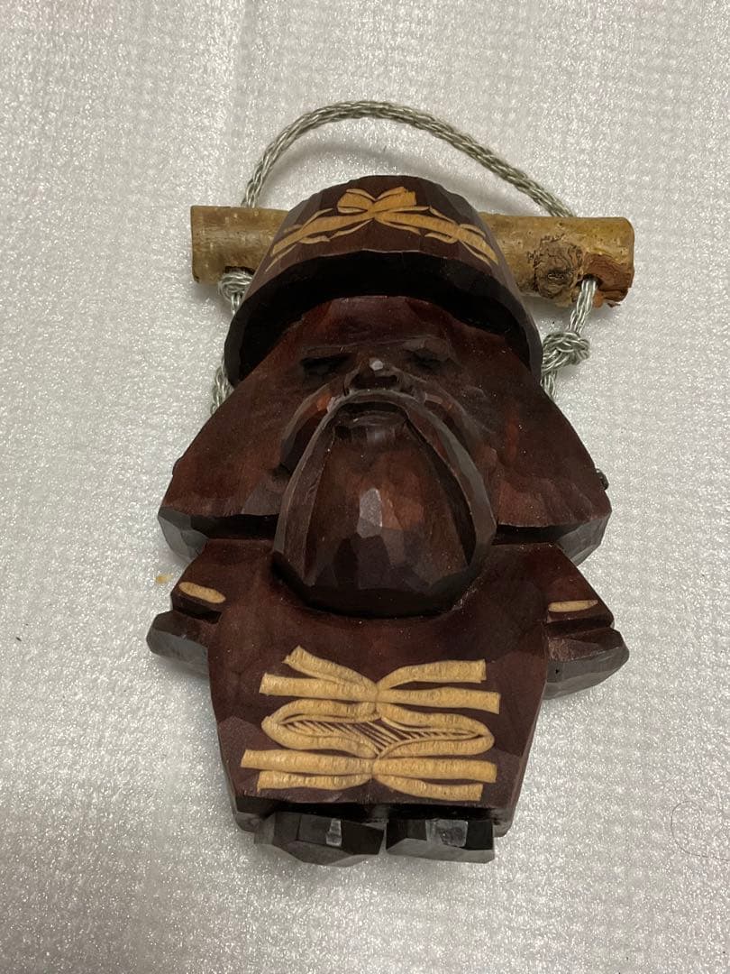 中年コロポックル・エカシ壁掛け人形。【1978年／阿寒湖のユーカラ堂で購入した】