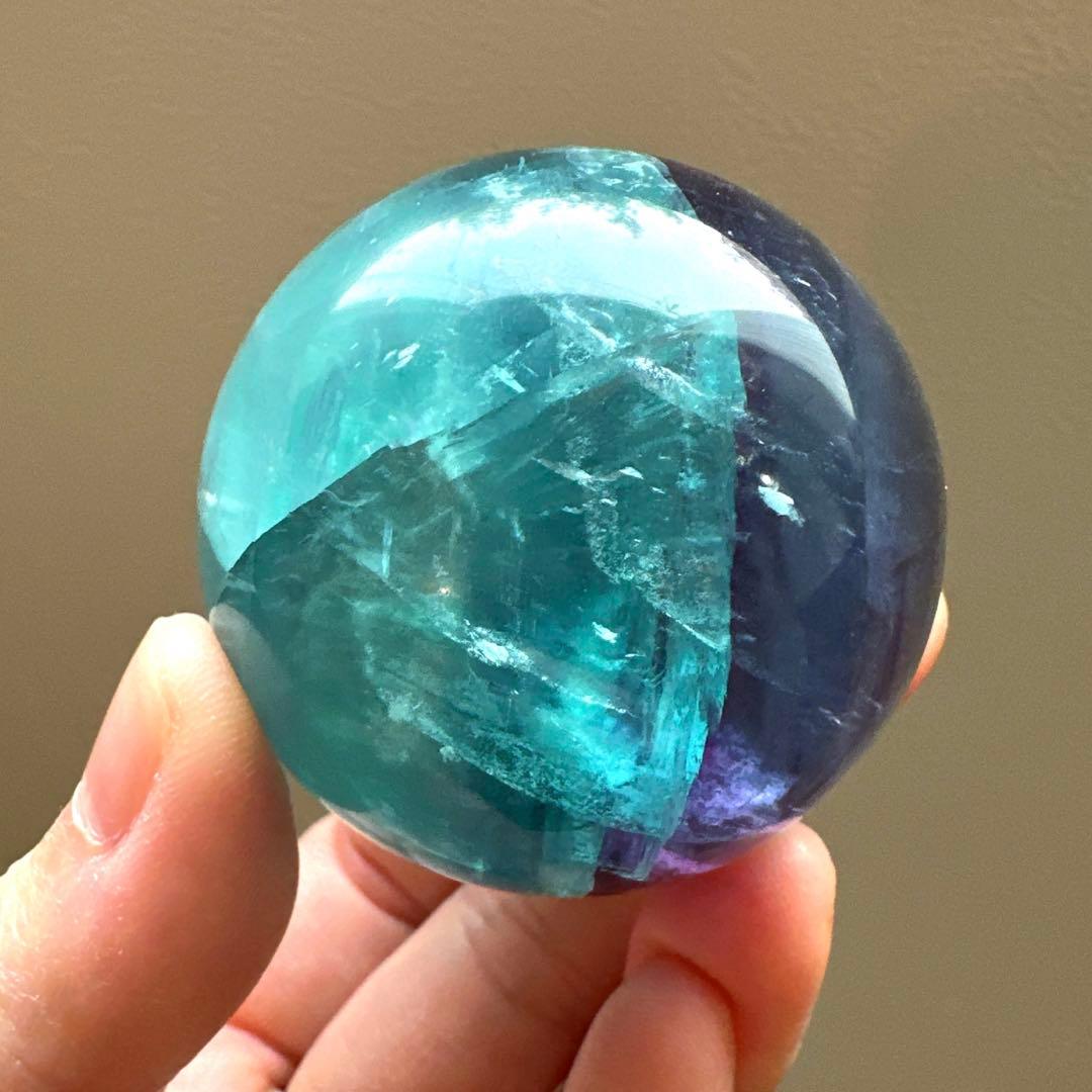 人*析様 フローライト　スフィア　4.9㎝　200.6 ブルーフローライト　透明