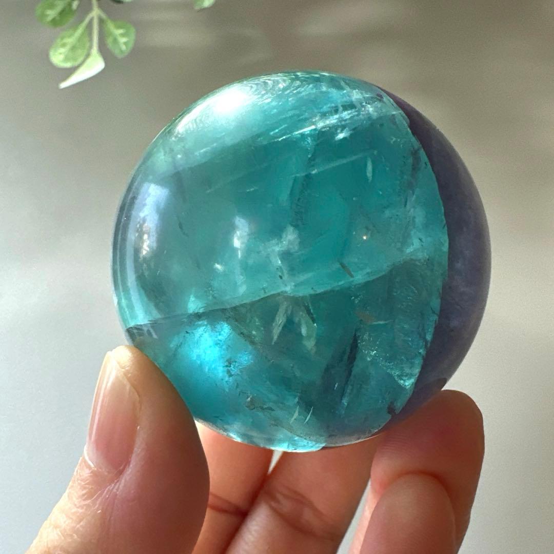 人*析様 フローライト　スフィア　4.9㎝　200.6 ブルーフローライト　透明