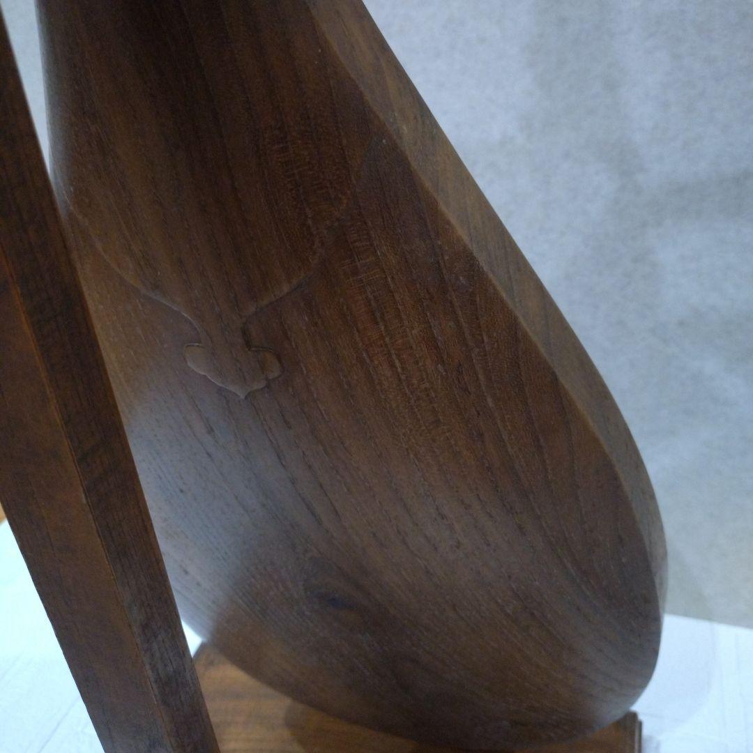 日本のアンティーク 琵琶 撥 弦楽器 和楽器 琵琶 木製　スタンド付き