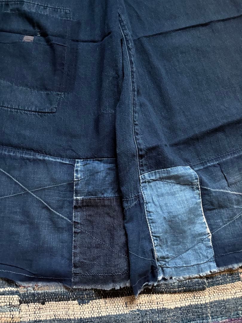 kapital デニムパッチワークガウチョパンツ