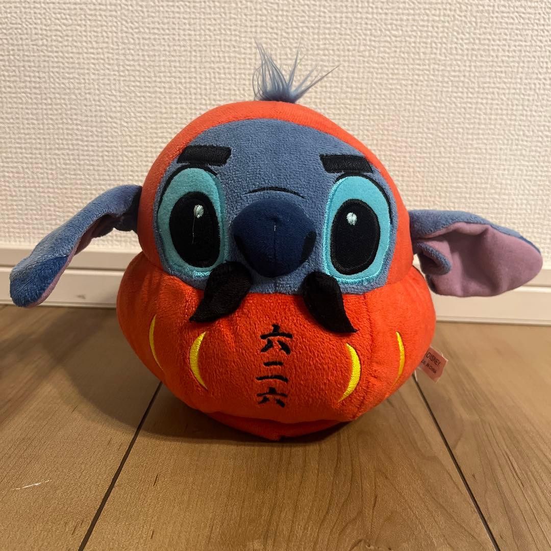 ディズニー　ディズニーストア　スティッチ　ダルマ　ぬいぐるみ　達磨　お正月　新年