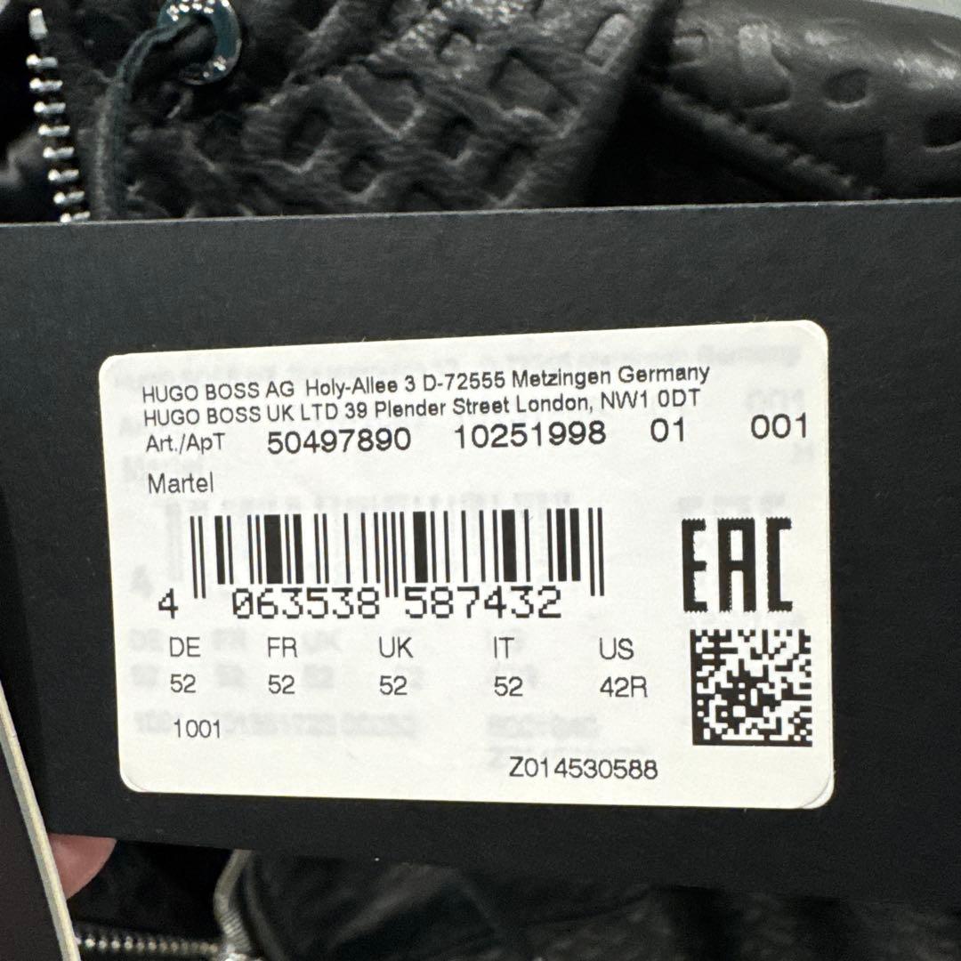 XXLサイズ/現行●HUGO BOSS レザージャケット エンボス