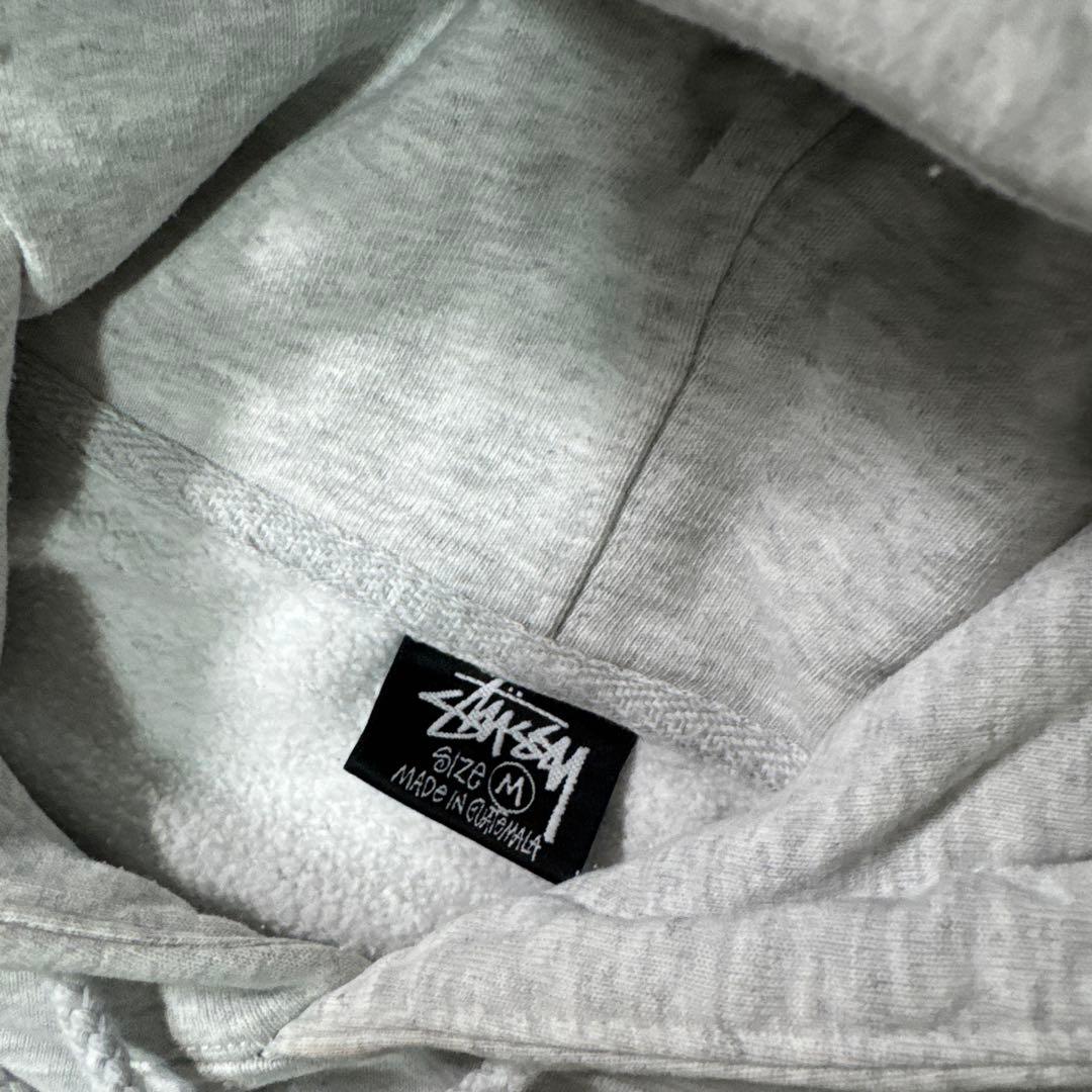 STUSSY 8ボール パーカー ステューシー フーディ 両面ロゴ グレー M