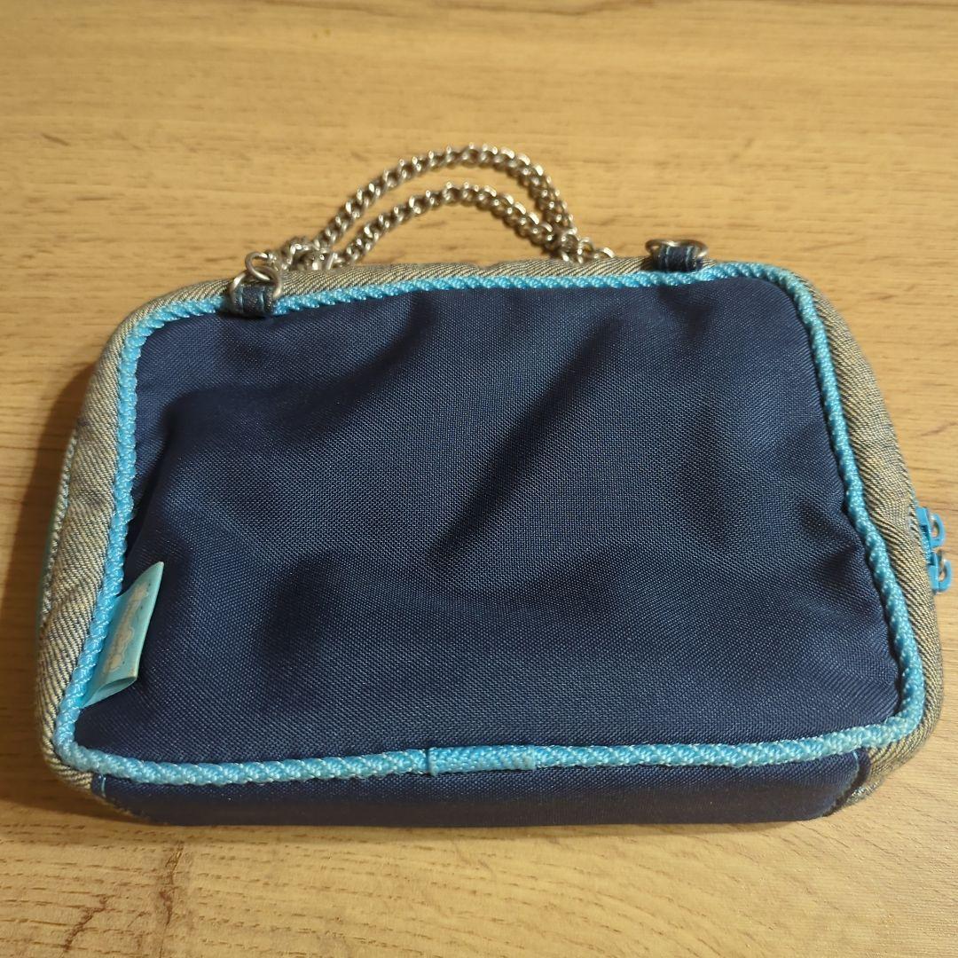 【平成レトロ】デニム ポーチ 2穴バインダーシール帳