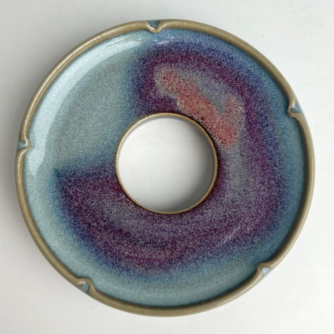 鈞窯紫斑釉陵花台 唐物 中国古玩 中国美術 唐物 擺件 A927+