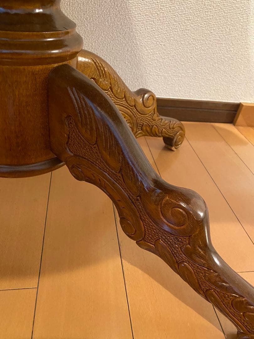 猫脚　象嵌イタリア製　木製テーブル
