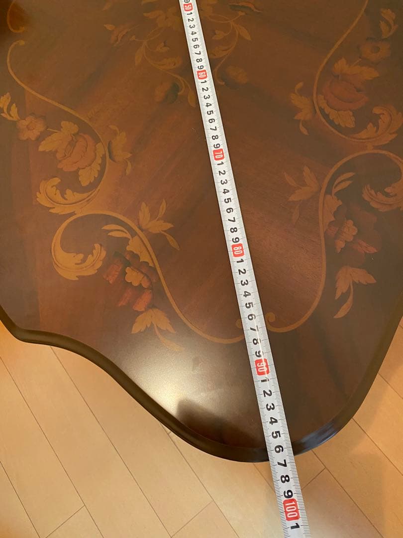 猫脚　象嵌イタリア製　木製テーブル