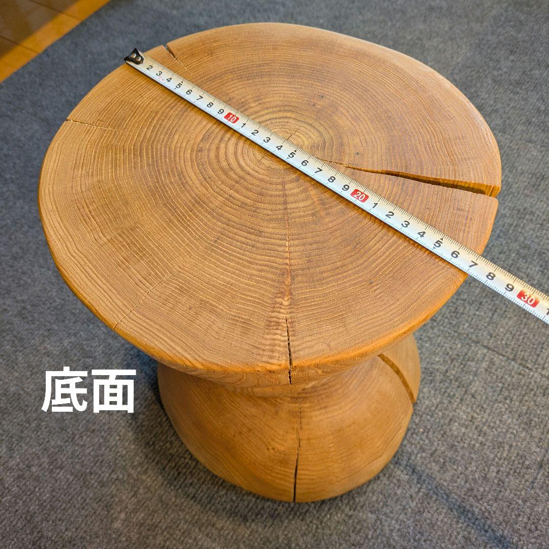 :)　栗　天然木　丸太　椅子　スツール　高さ約30.5㎝
