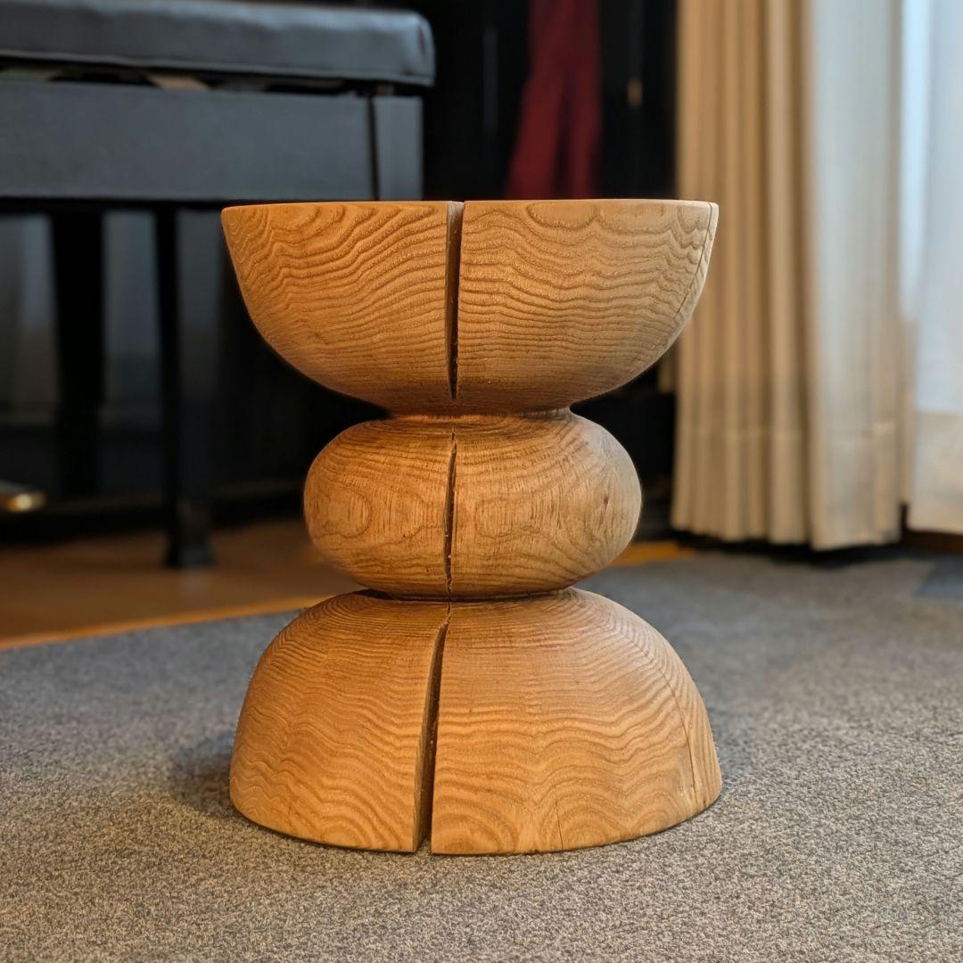 :)　栗　天然木　丸太　椅子　スツール　高さ約30.5㎝