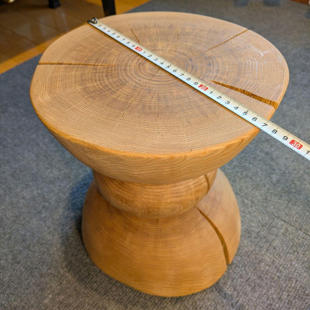 :)　栗　天然木　丸太　椅子　スツール　高さ約30.5㎝
