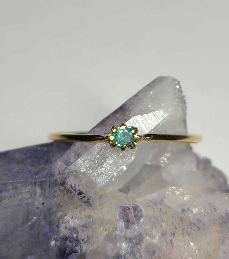 まゆどん素晴らしい透明感!!★ブラジルバターリャパライバトルマリン18金★