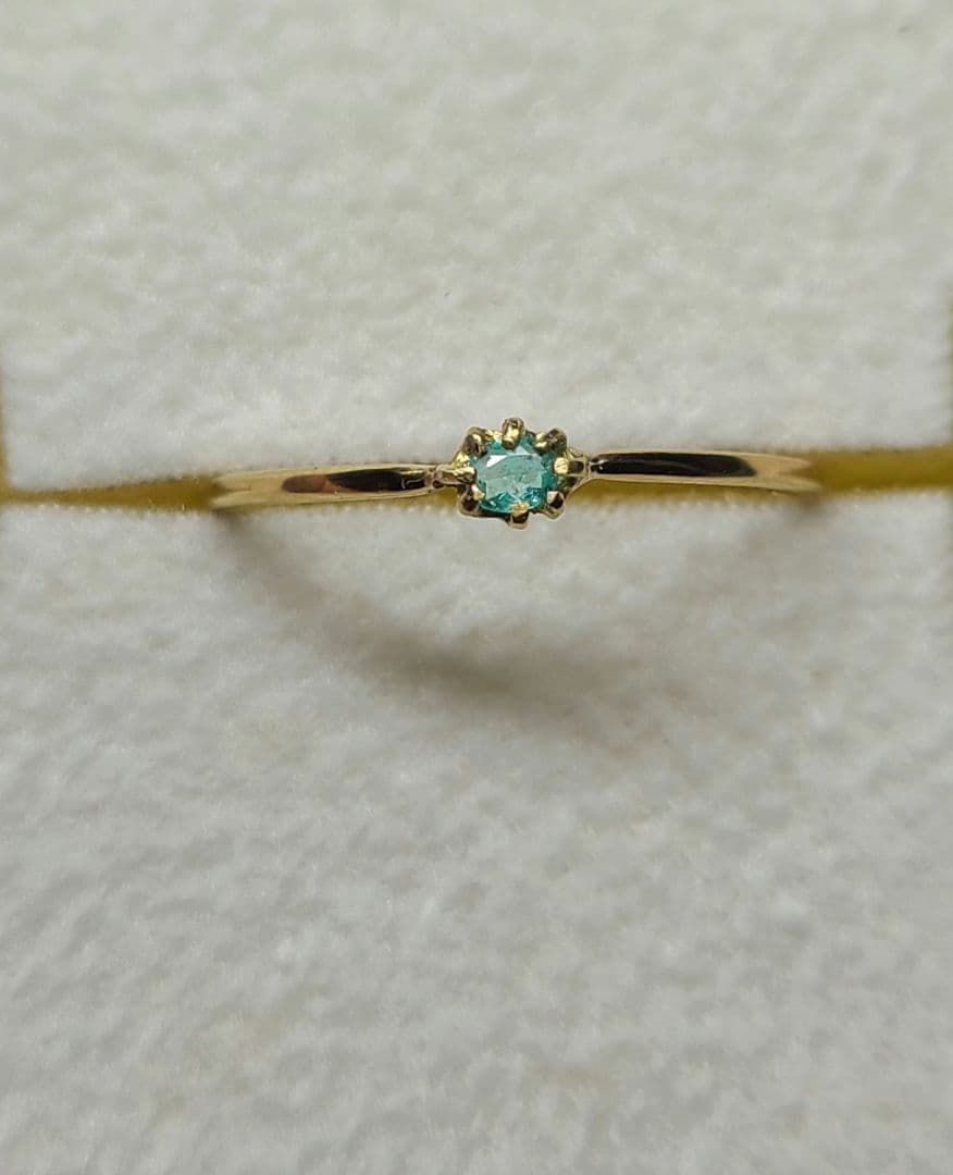 まゆどん素晴らしい透明感!!★ブラジルバターリャパライバトルマリン18金★