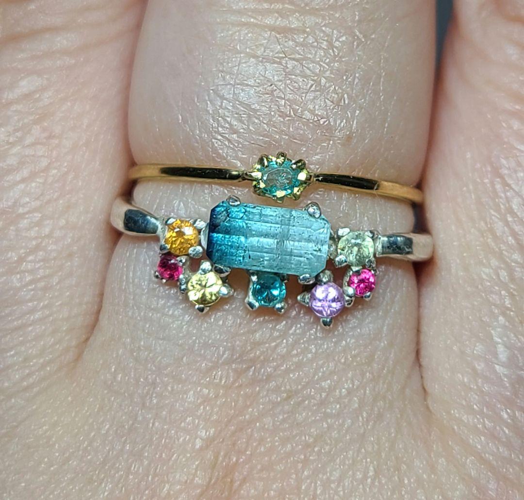 まゆどん素晴らしい透明感!!★ブラジルバターリャパライバトルマリン18金★