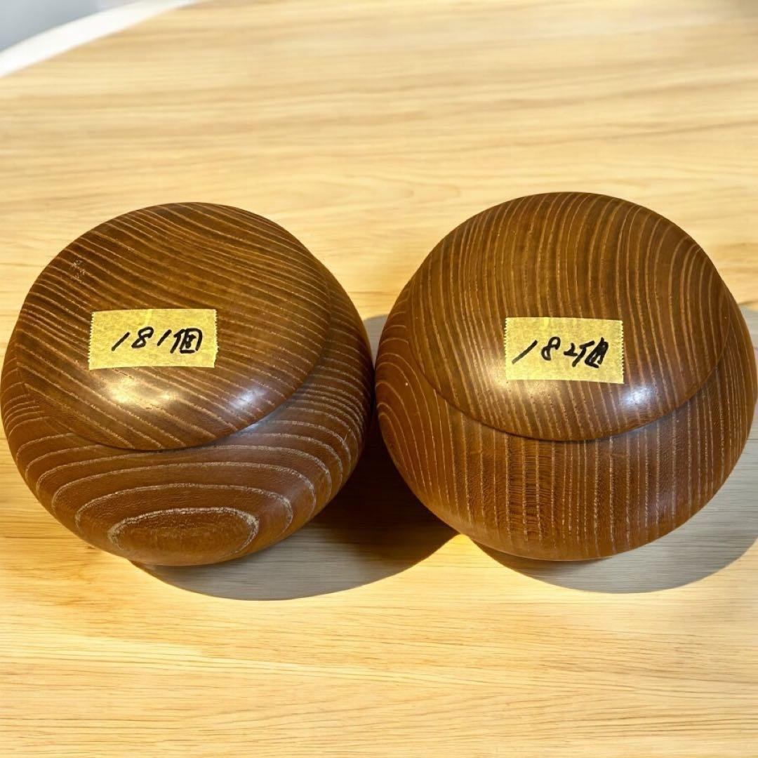 極上囲碁セット✨本榧 脚付き囲碁盤〈5.8寸〉 蛤碁石181個＋那智黒182個