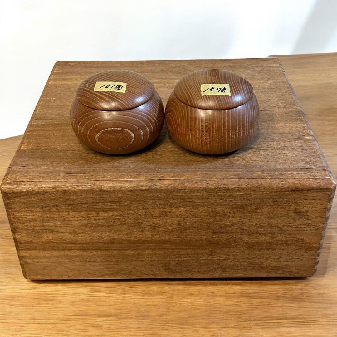 極上囲碁セット✨本榧 脚付き囲碁盤〈5.8寸〉 蛤碁石181個＋那智黒182個