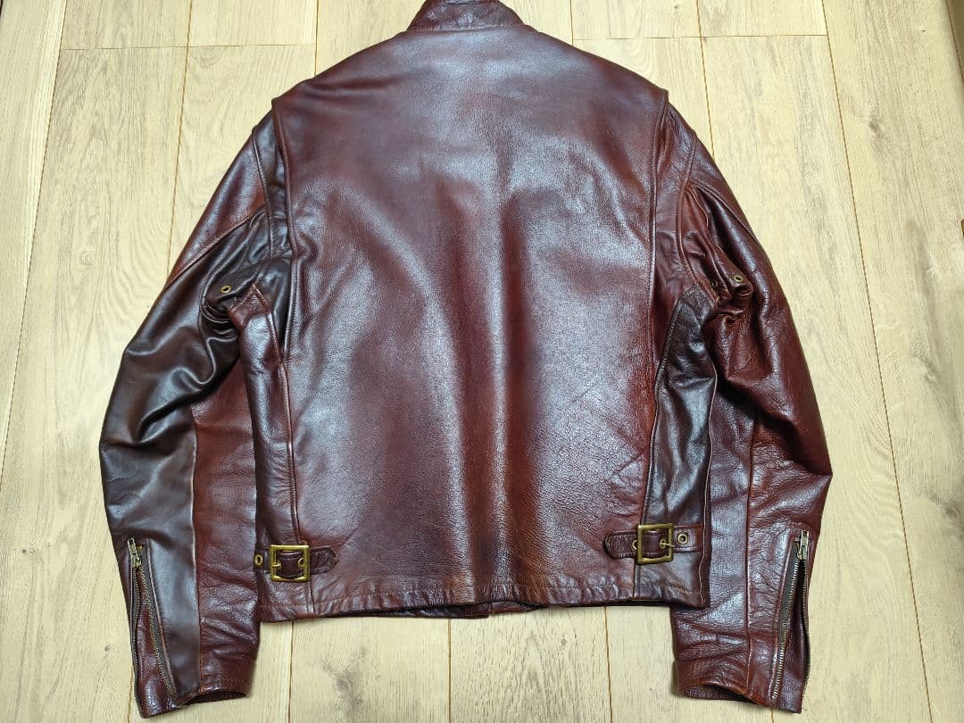 こ*ん様 ショット 38 M L 641 シングルライダース レザージャケット