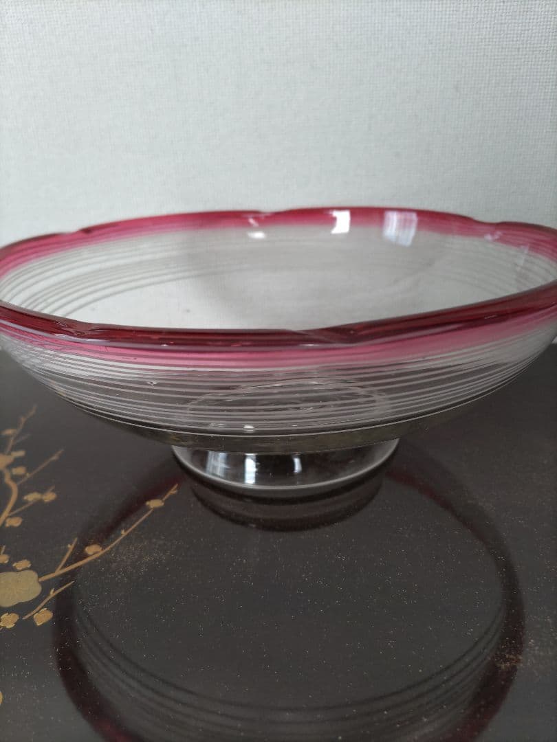 時代物　本物　赤べり　糸巻き中鉢