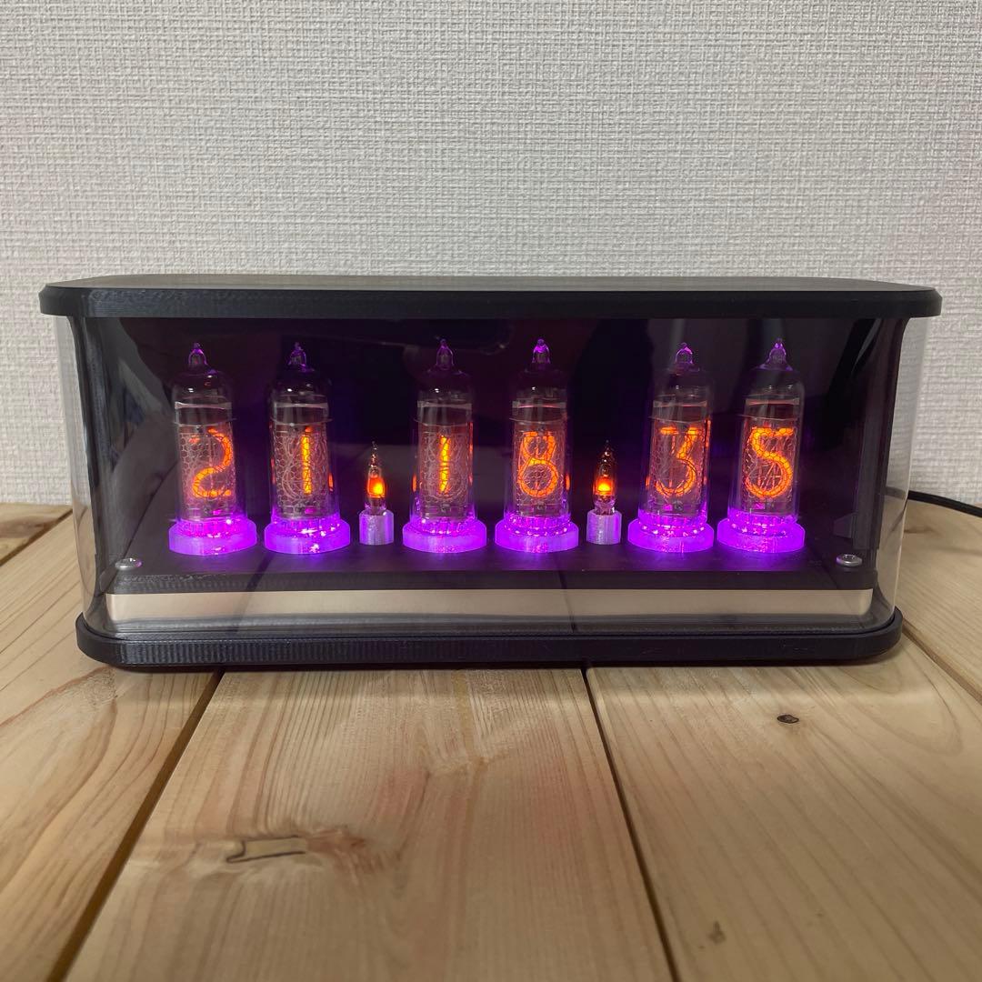 ニキシー管時計 NIXIE CLOCK IN-14 6桁 ケース付き
