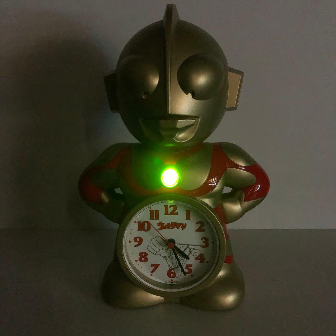【限定】ウルトラマン　目覚まし時計　50周年限定ゴールドver 動作問題なし