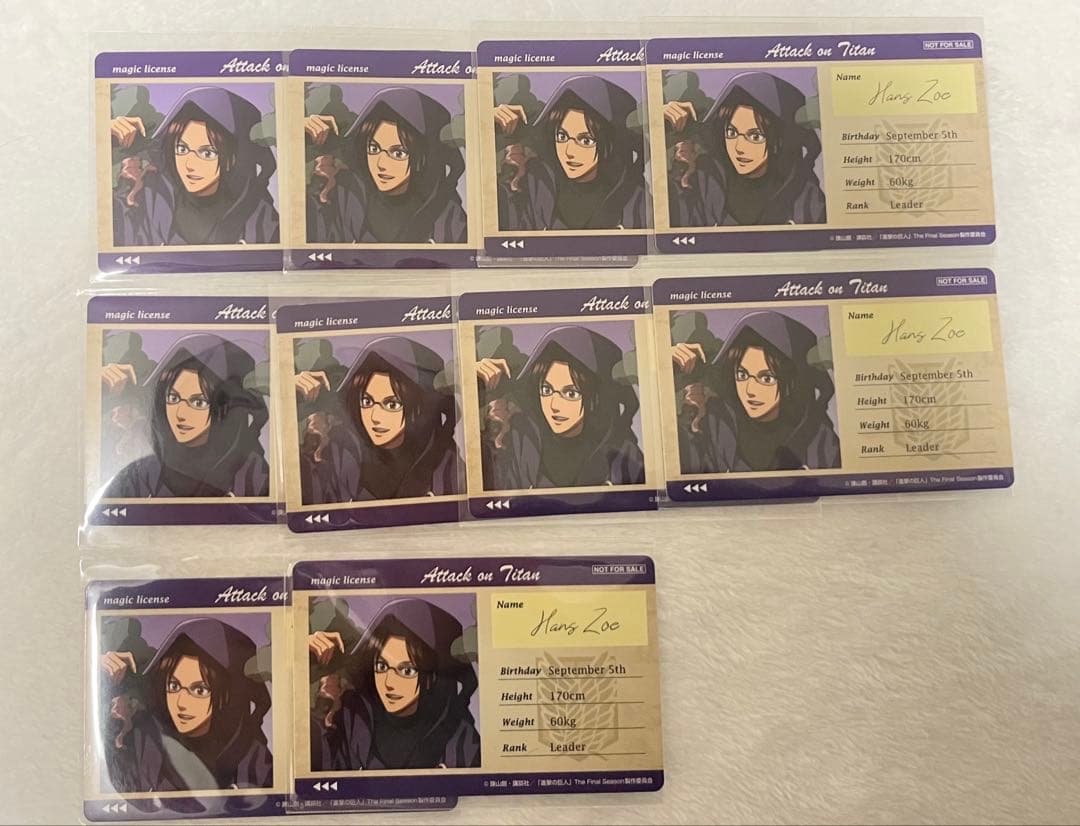 【2枚目あり】進撃の巨人 魔法使い 缶バッジ ハンジ 特典