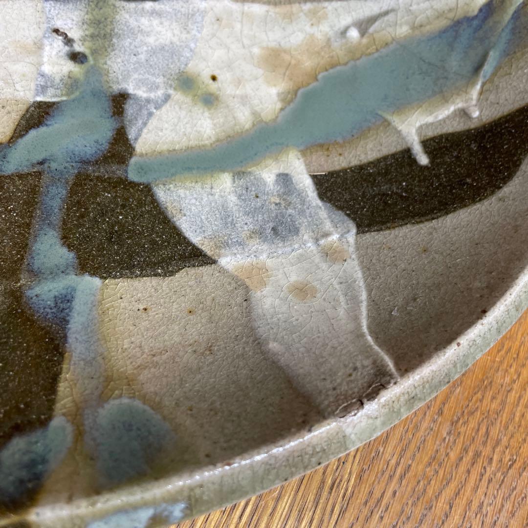 益子焼　楕円皿　箱なし