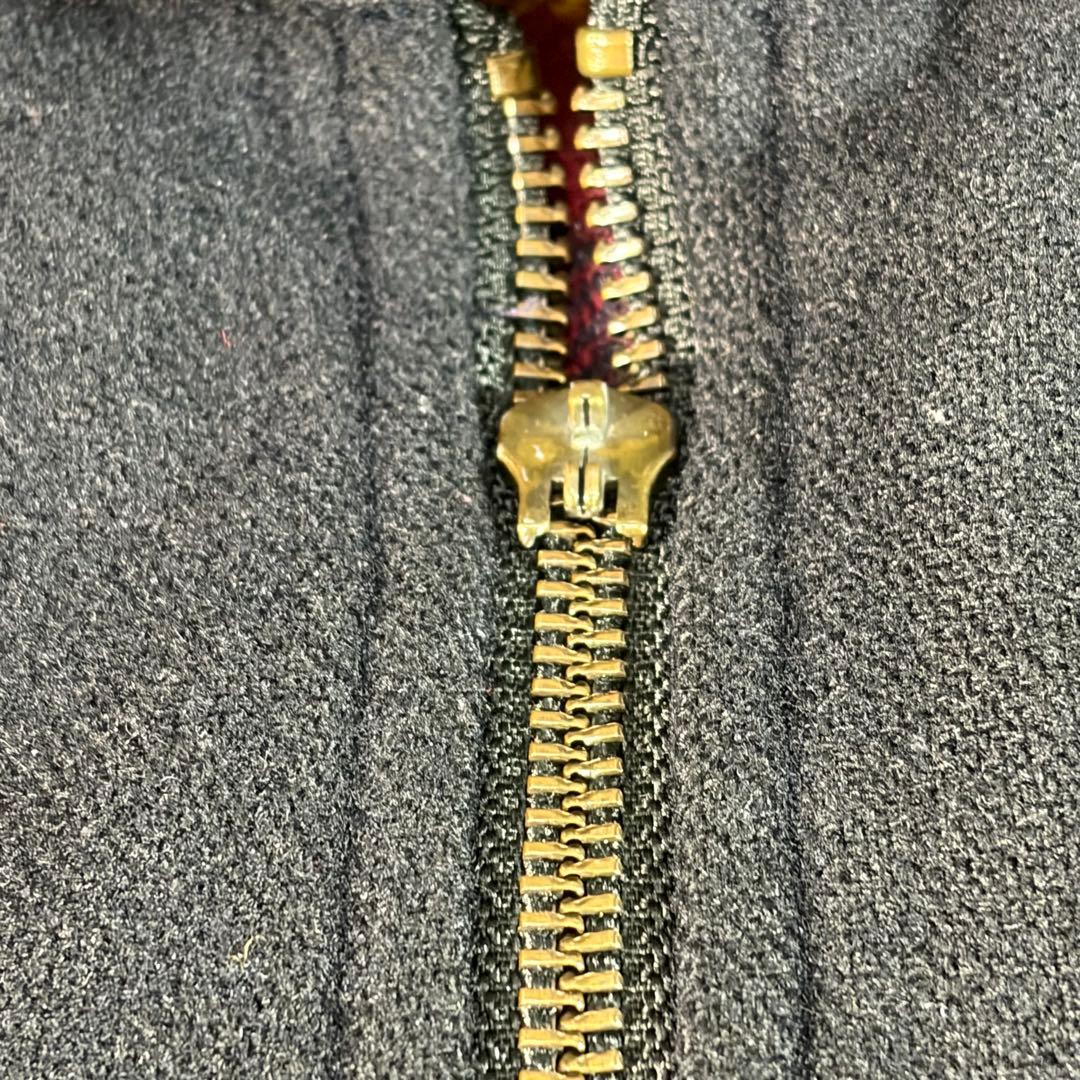 m*u様 【希少訳あり】80sラコステ ウール ハリントンジャケット チェック裏