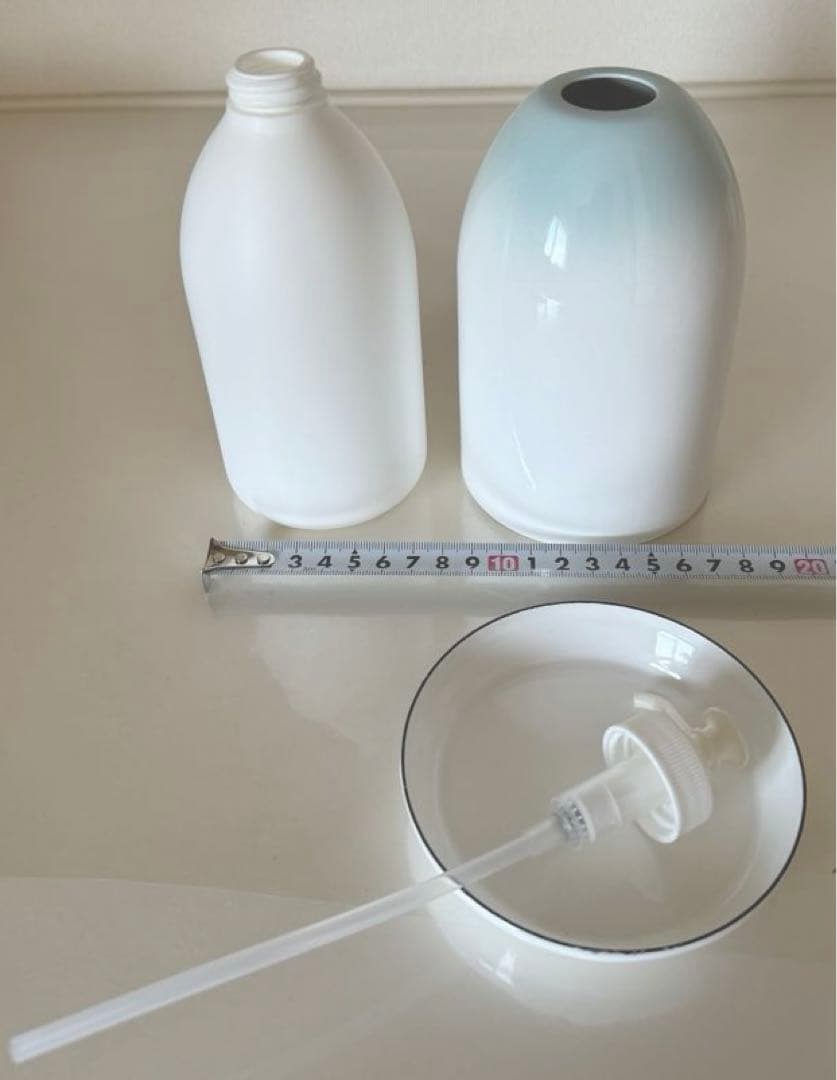 イマンポワージュブルーソープディスペンサー琺瑯