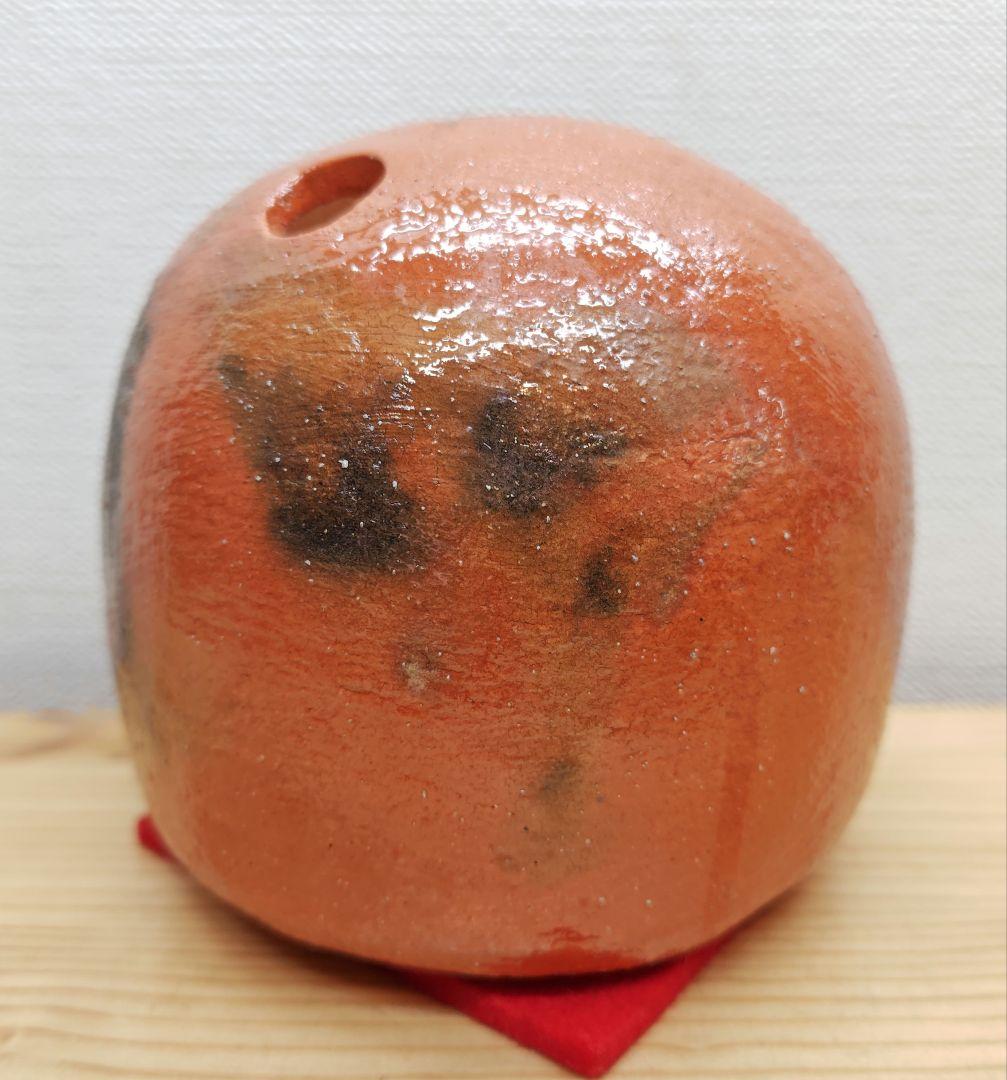 専用 送料込【逢絢亭】茶道具 火入 楽焼 赤楽 アンコ形 川嵜和楽 共箱入り