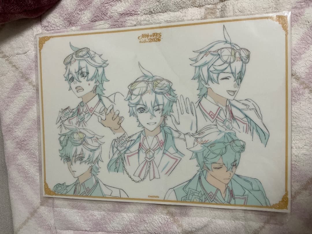 当日発送 原神 fesフェス vipチケット 特典PVCデスクマット タルタリヤ