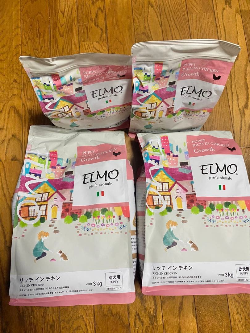ELMO ドッグフード チキン 3kg×2、800g×2
