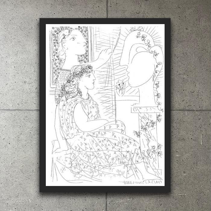 額装品/インテリア/Malaga Dos modelos パブロピカソ/ポスター