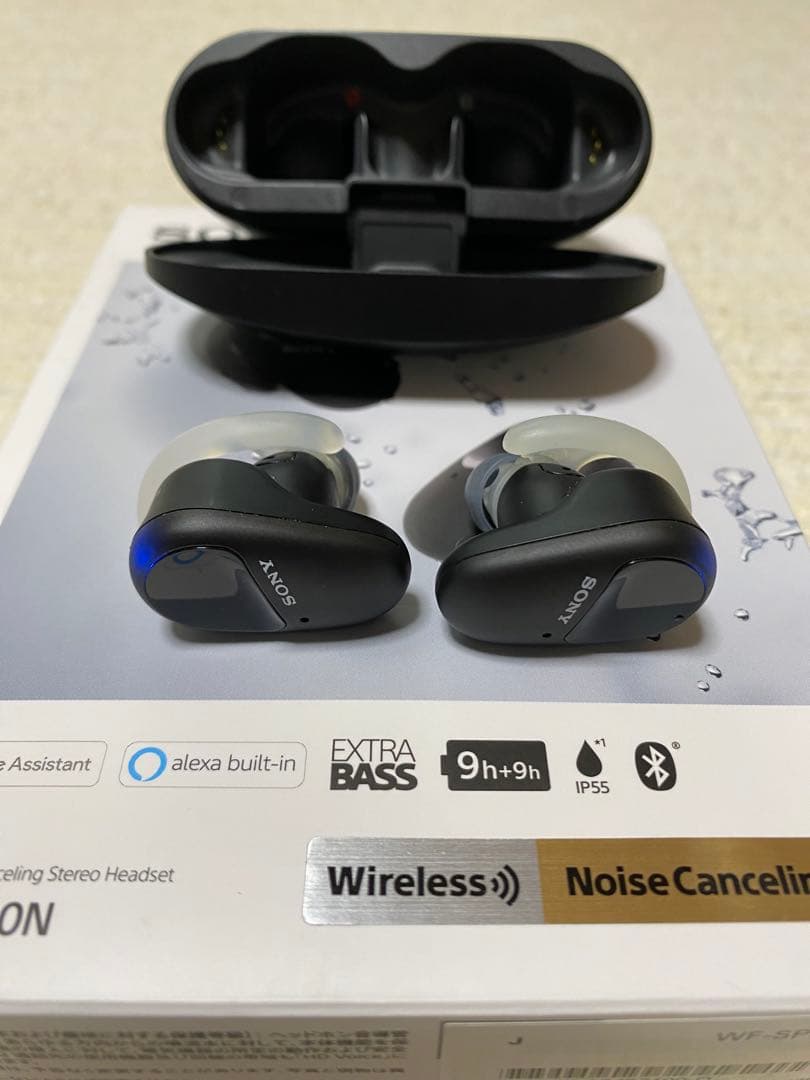 SONY WF-SP800N ブラック ワイヤレスイヤホン