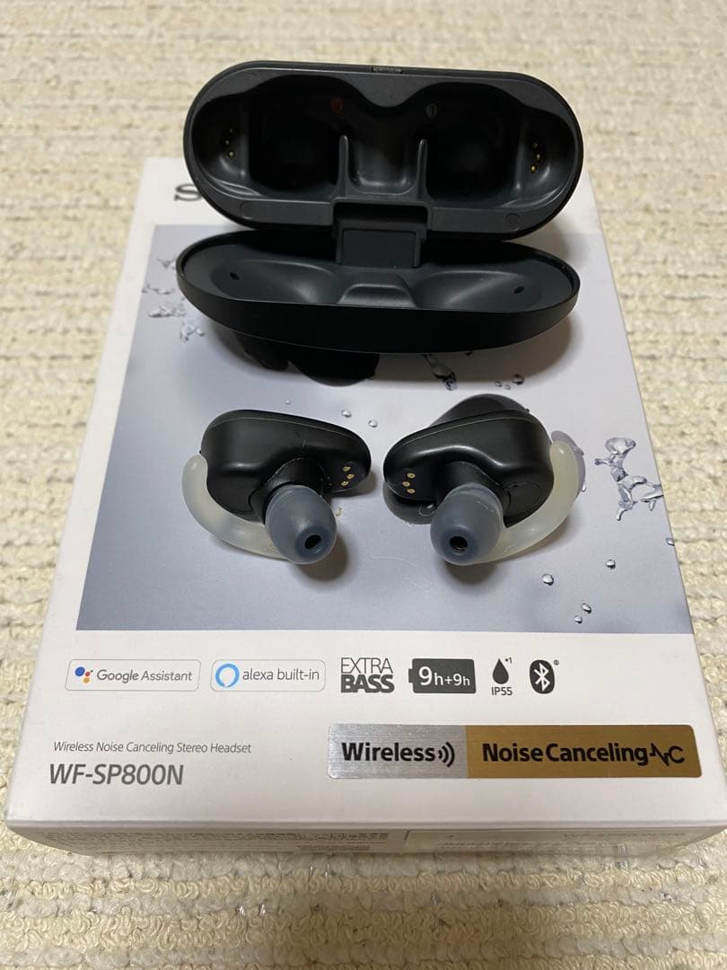 SONY WF-SP800N ブラック ワイヤレスイヤホン