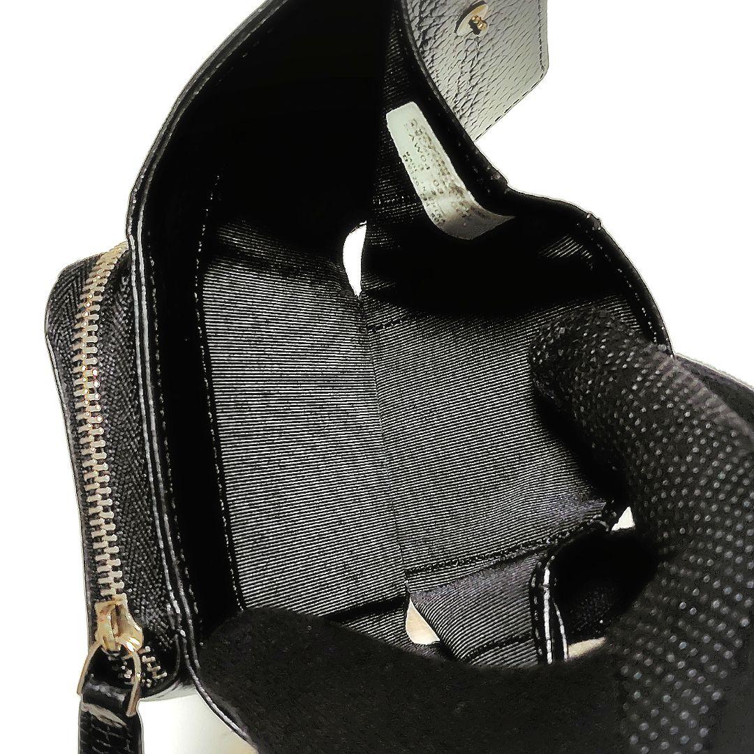 極美品✨　アニエスベー　折り財布　黒　シボ革　金具ロゴ　シンプル