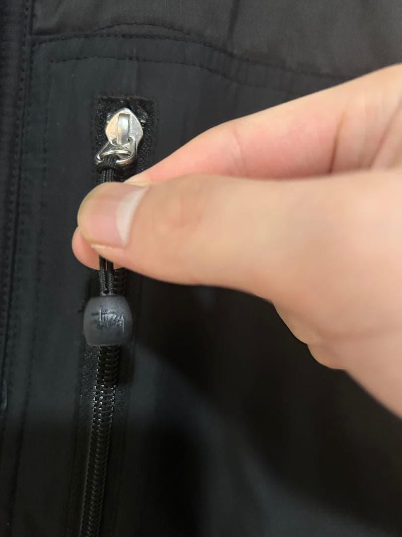 Stussy ブラック キルティングアウター リバーシブル