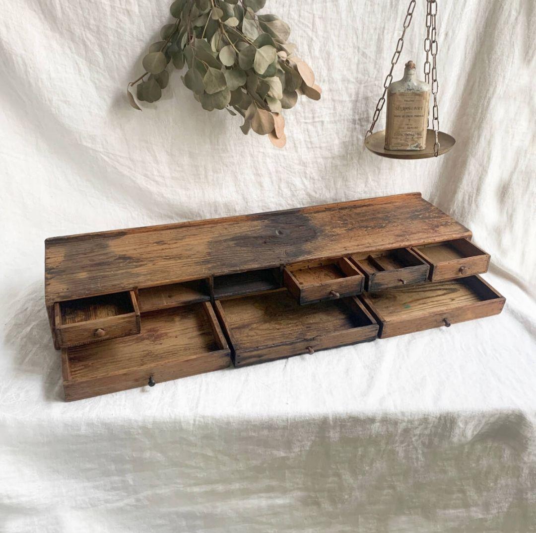 青燕 19世紀後期 時計職人の小引き出し 古道具 ドロワー アンティーク