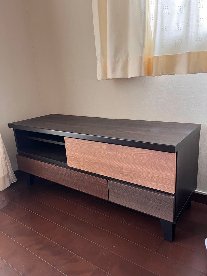 ニトリ　木製テレビ台 ダークブラウン・ライトブラウン