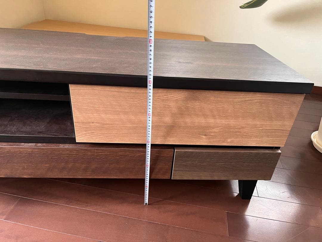 ニトリ　木製テレビ台 ダークブラウン・ライトブラウン